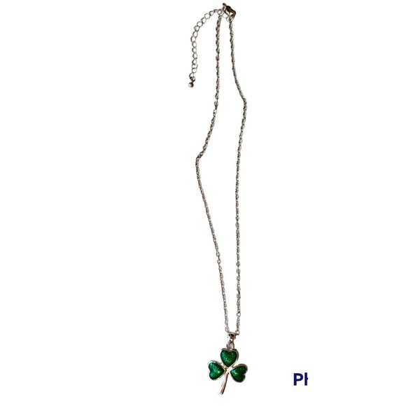 Shamrock Necklace Pendant 18 inch Chain St Patrick's Day Parade Party Ir… - Picture 7 of 12